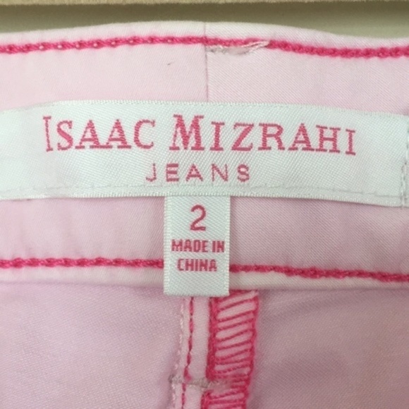Isaac Mizrahi Pink High Waisted Jeans - Picture 3 of 3